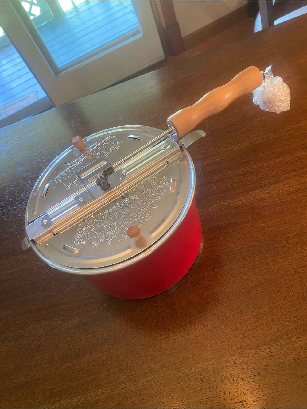 Wabash Valley Farms Whirley-Pop 6 Qt Stovetop Popcorn Popper Aluminum Red New